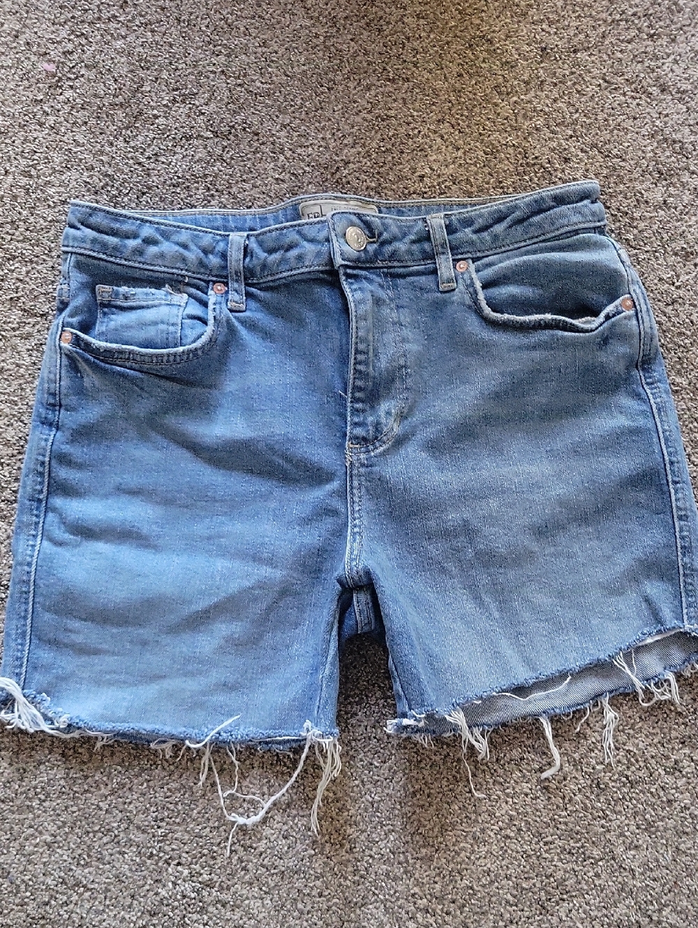 Free People Medium Blue Denim Cutoff Shorts Size 28